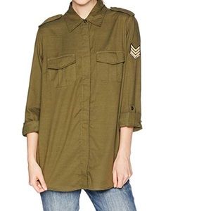 NWT Roxy Olive green “mountains & waves” shirt